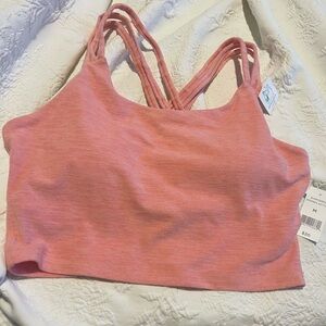NWT Size M Dip Sports bra with removable cups. Coral Color